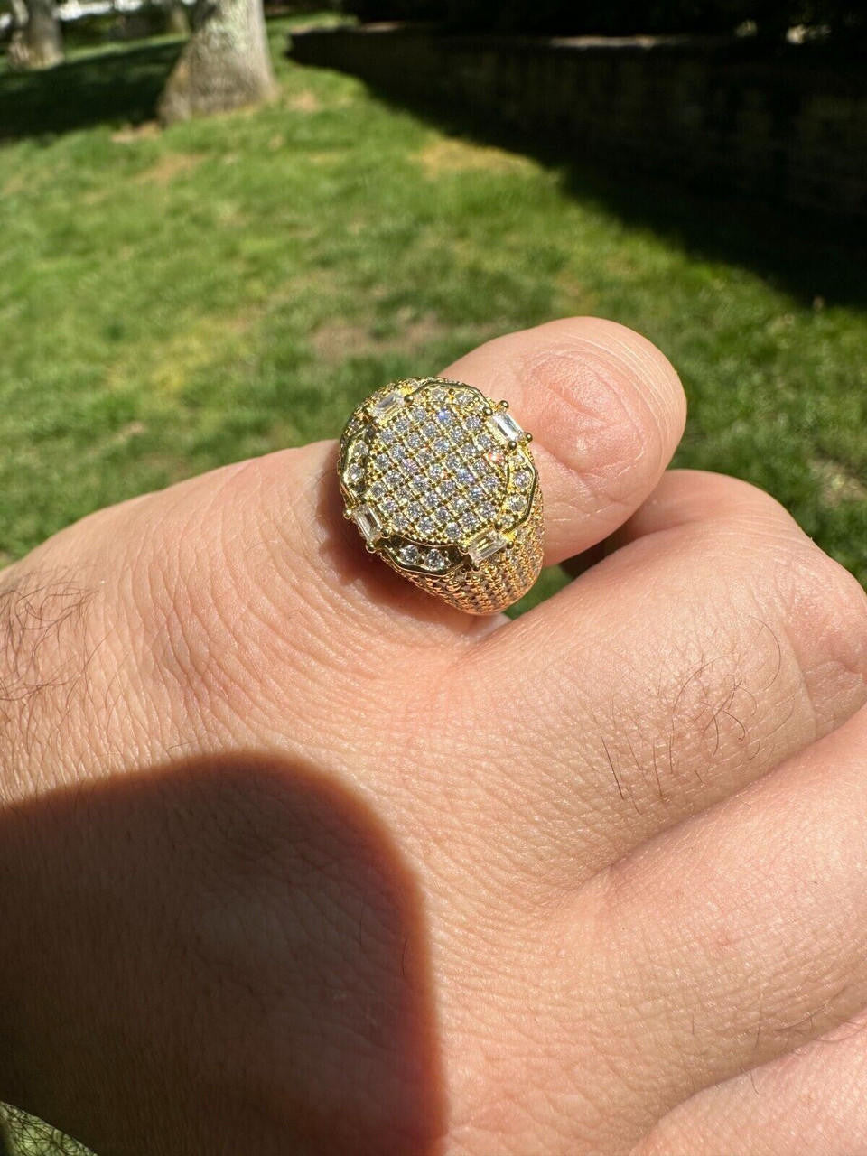 MOISSANITE The Rizz Iced Out Ring - 14k Gold Vermeil 925 Silver