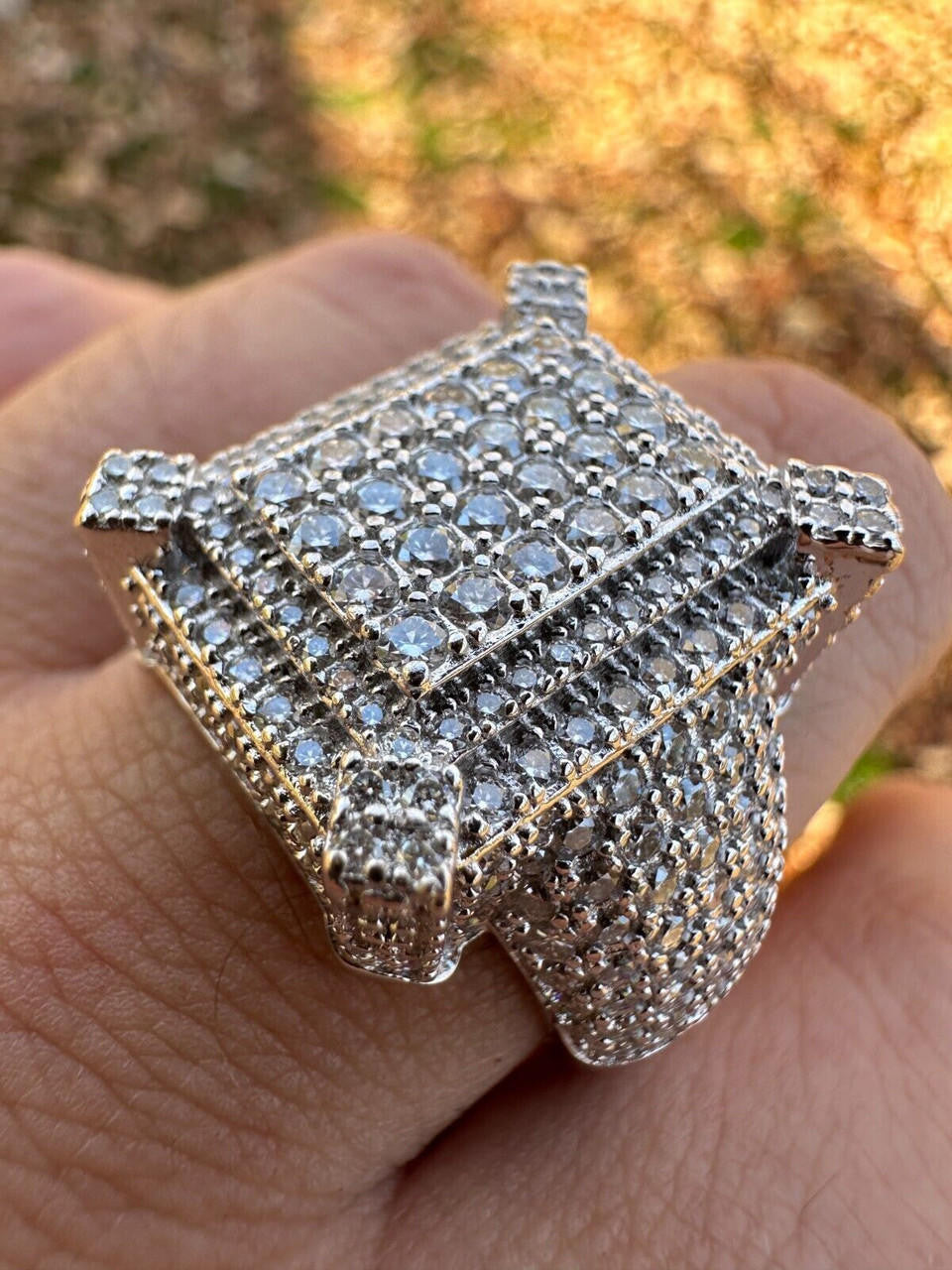 MOISSANITE Lit Legend Iced Out Ring - 925 Silver