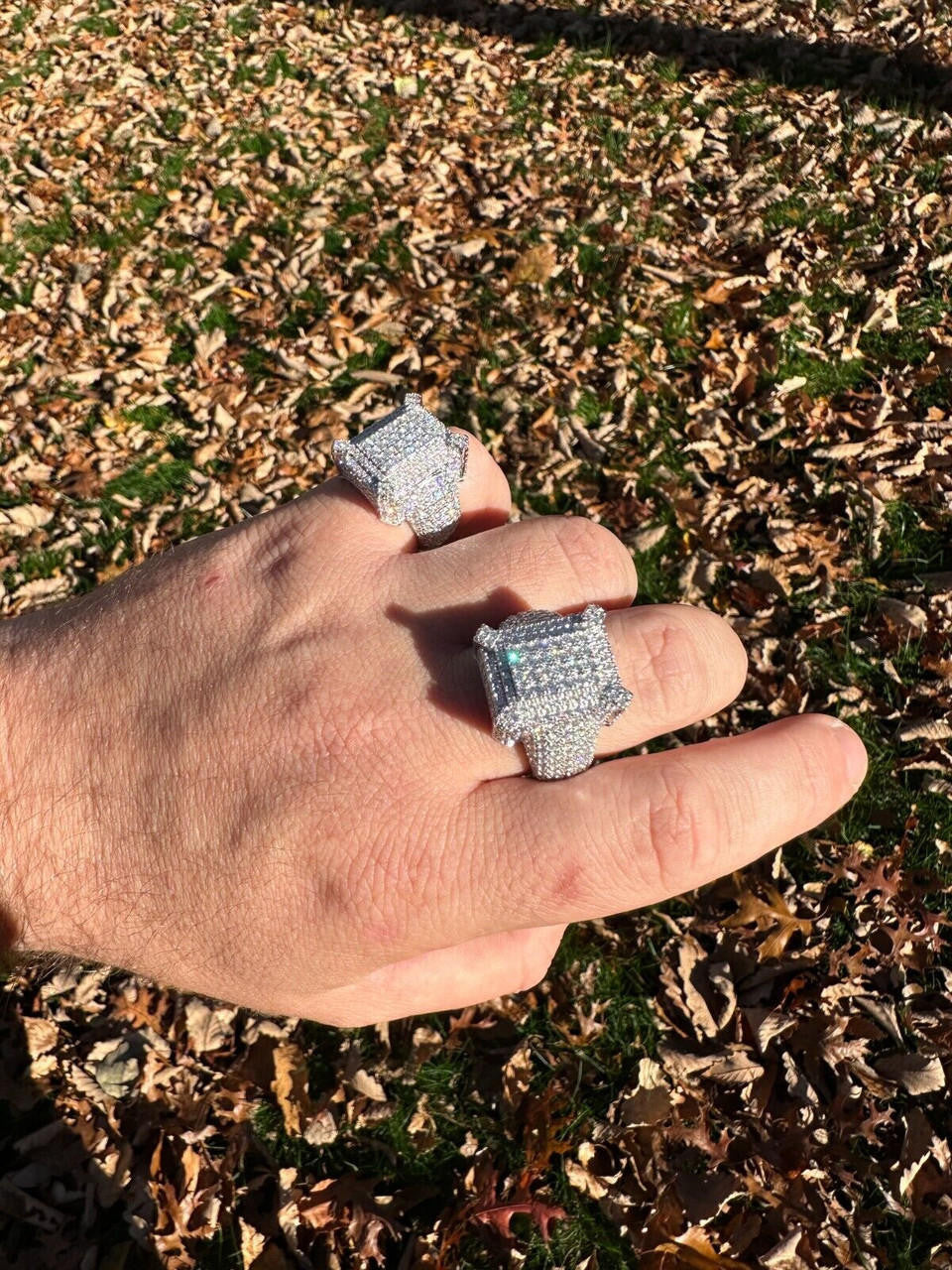 MOISSANITE Lit Legend Iced Out Ring - 925 Silver