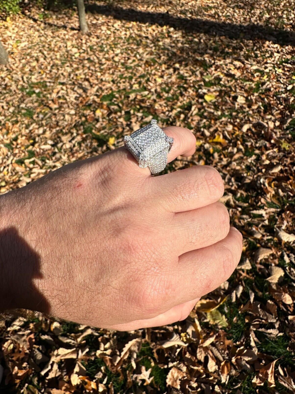 MOISSANITE Lit Legend Iced Out Ring - 925 Silver