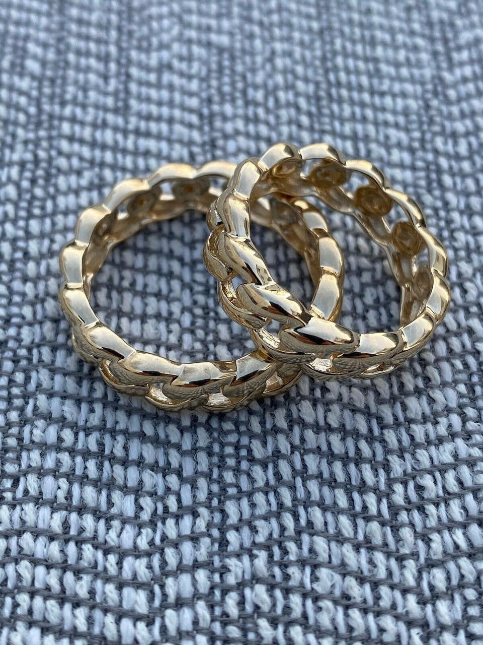 Mens Solid 14k Gold Miami Cuban Ring 6mm Wedding Band Pinky Ring Sz 7-13 ITALY