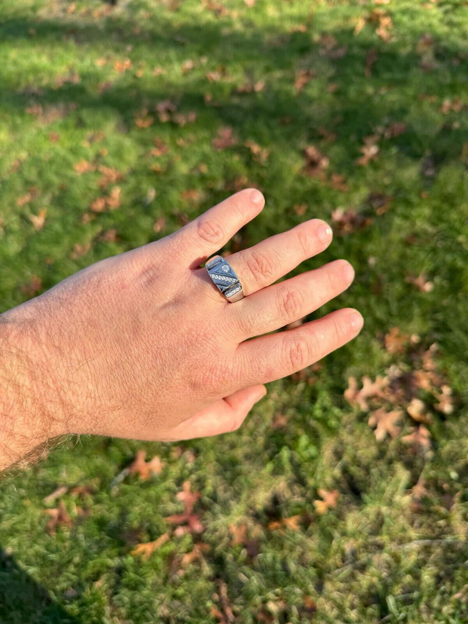 MOISSANITE Old Timer Ring - 925 Silver