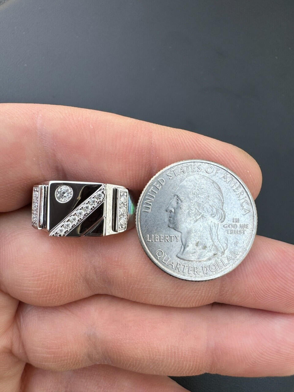 MOISSANITE Old Timer Ring - 925 Silver