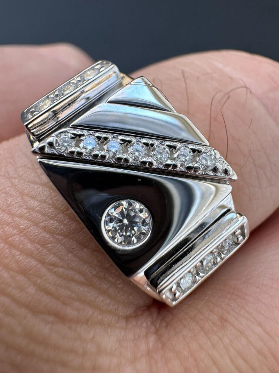 MOISSANITE Old Timer Ring - 925 Silver