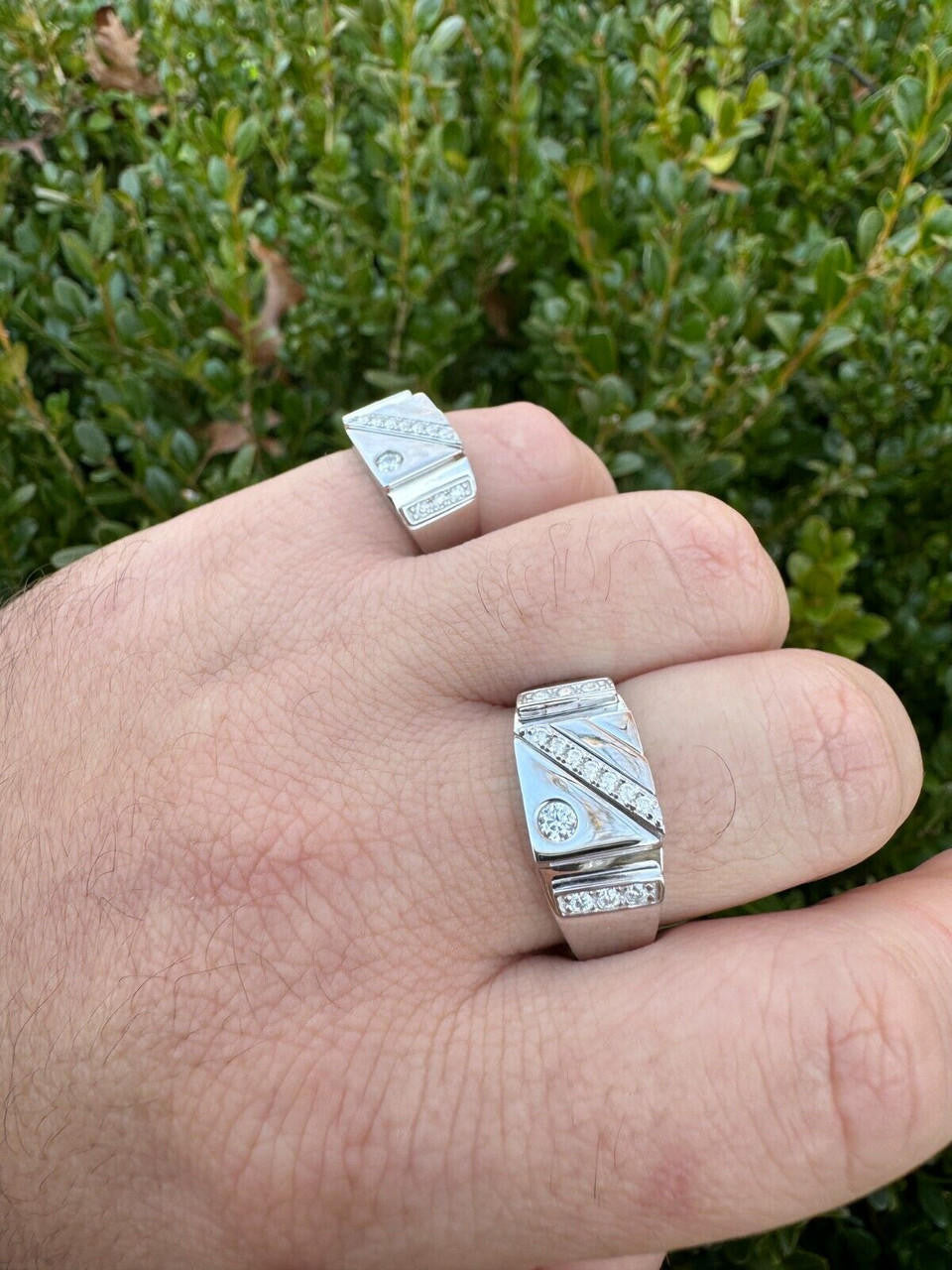 MOISSANITE Old Timer Ring - 925 Silver