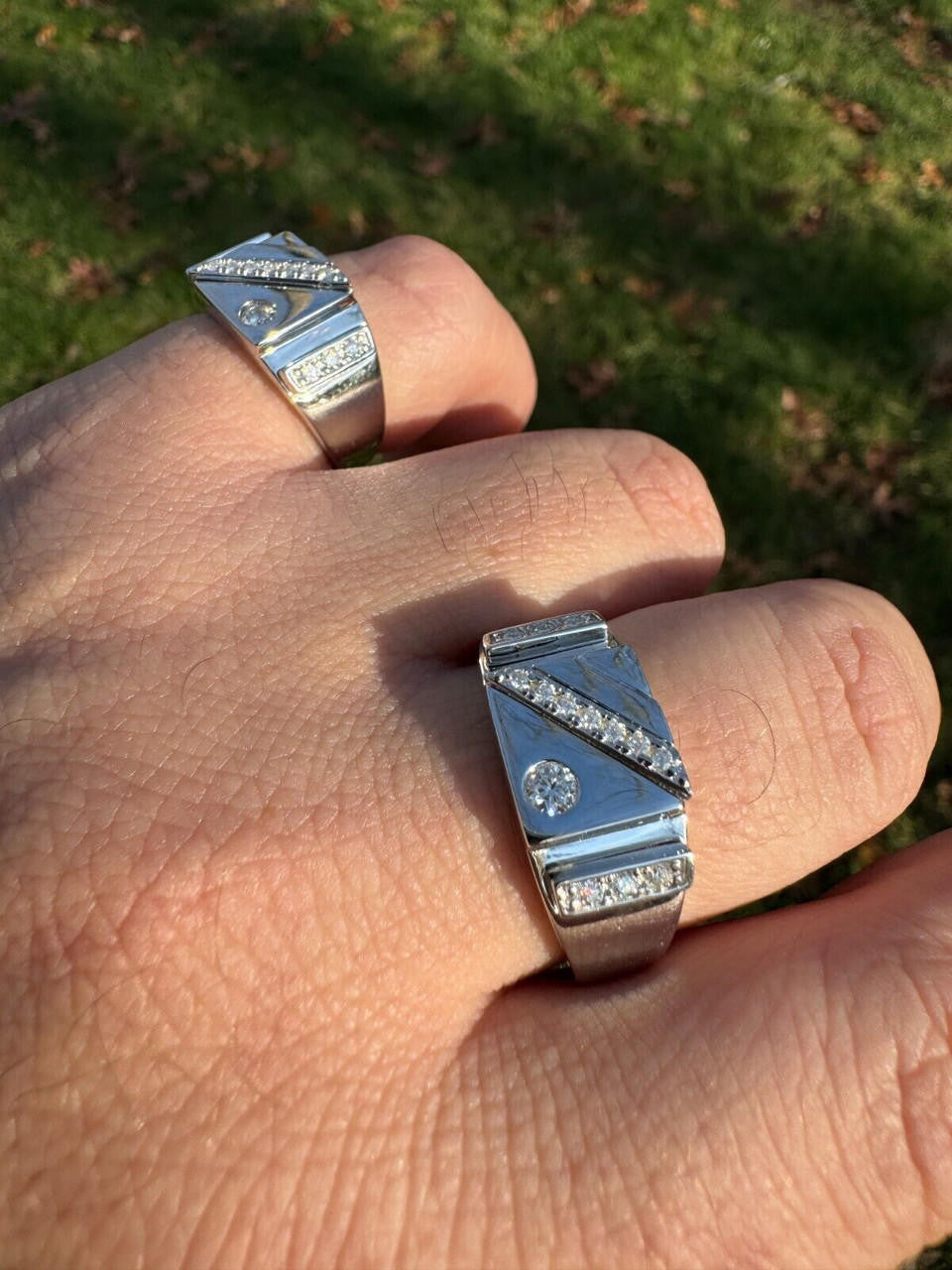 MOISSANITE Old Timer Ring - 925 Silver