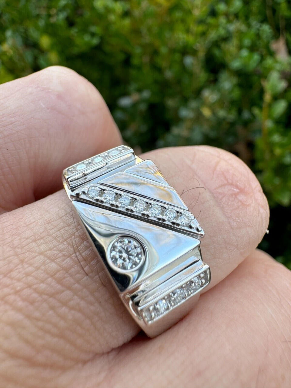 MOISSANITE Old Timer Ring - 925 Silver