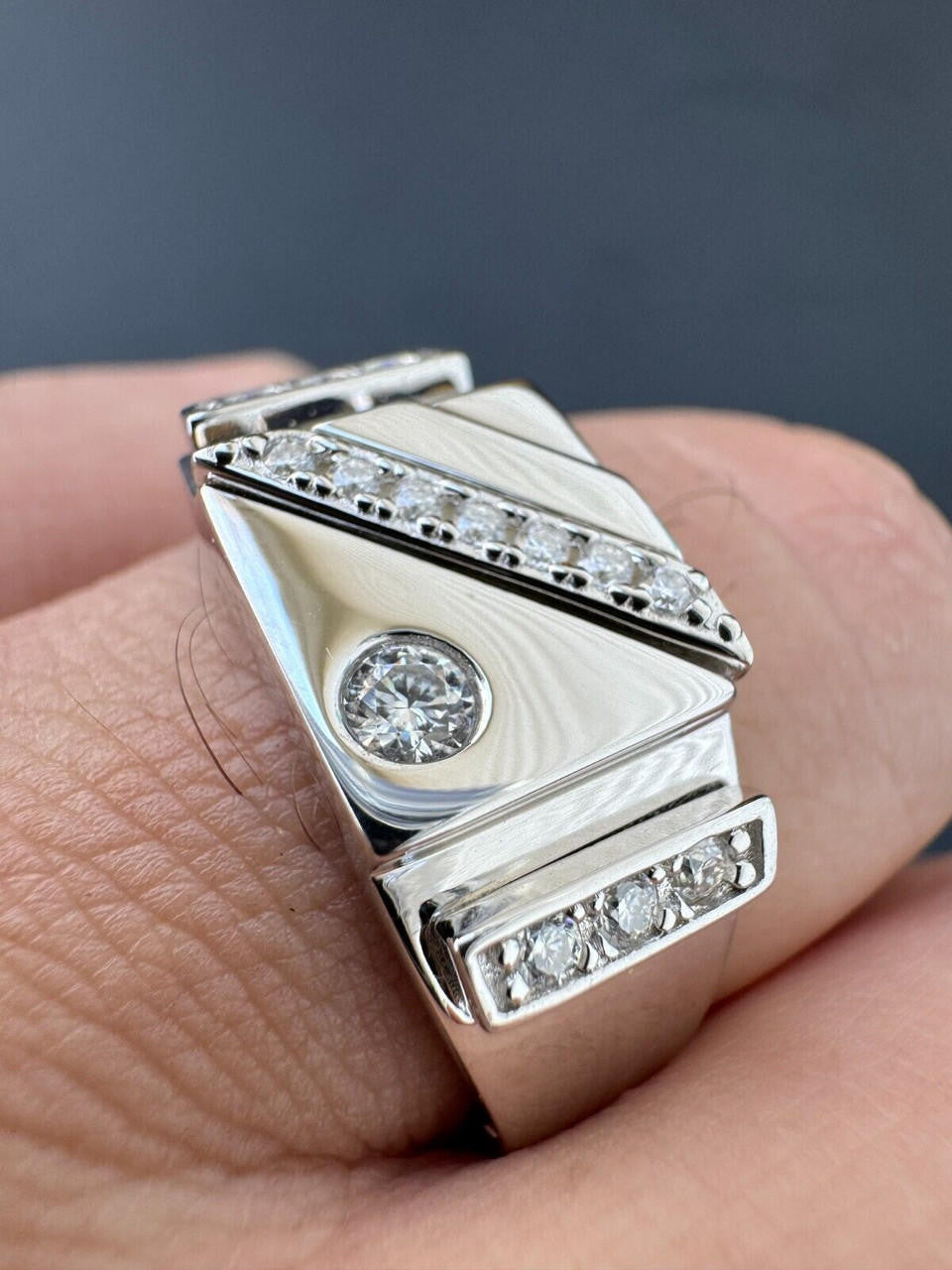 MOISSANITE Old Timer Ring - 925 Silver