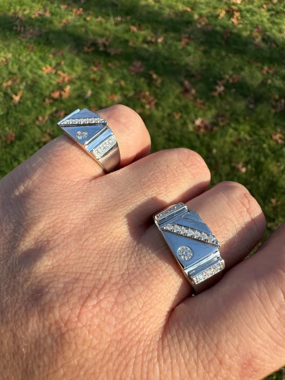 MOISSANITE Old Timer Ring - 925 Silver