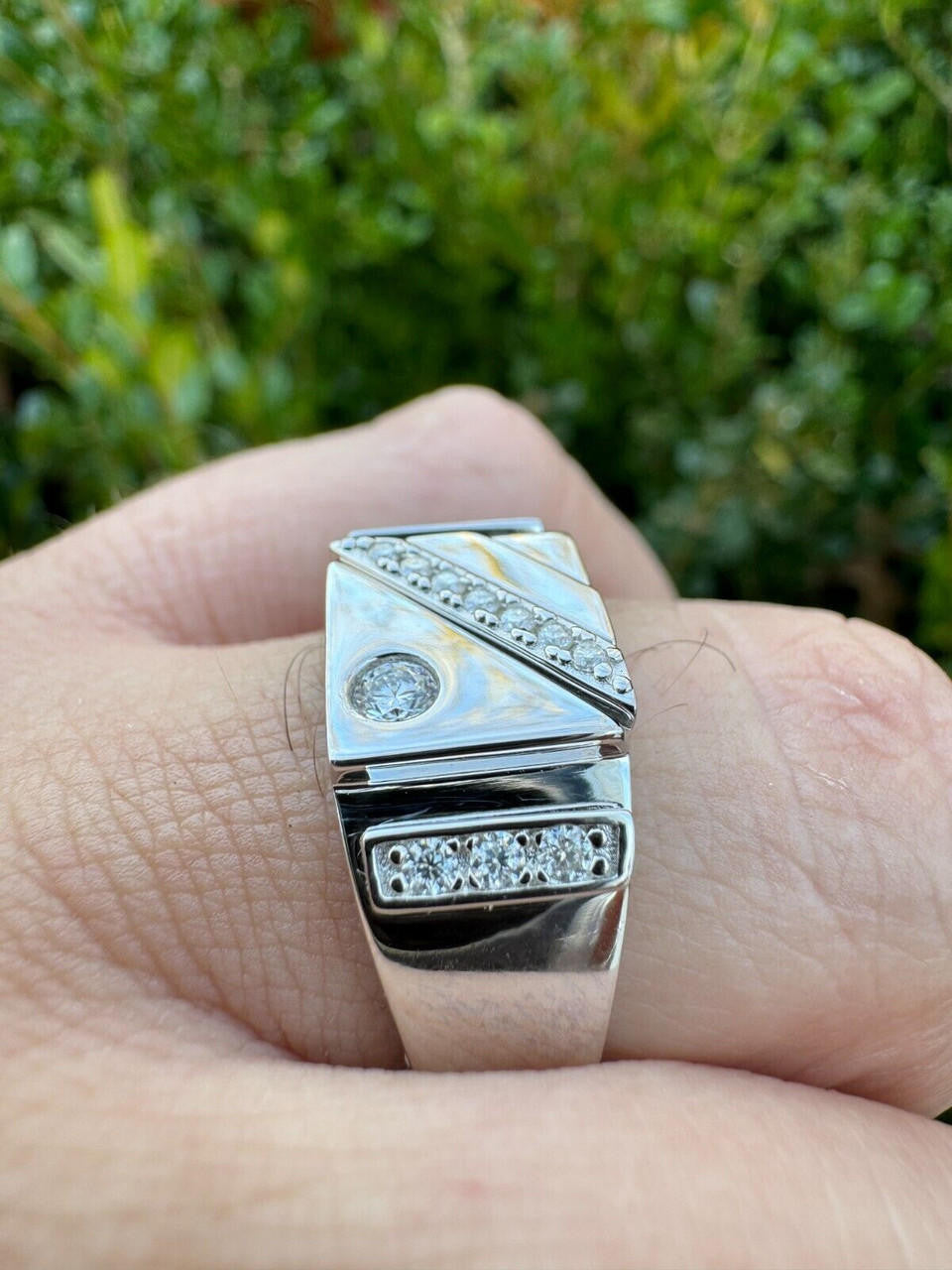 MOISSANITE Old Timer Ring - 925 Silver