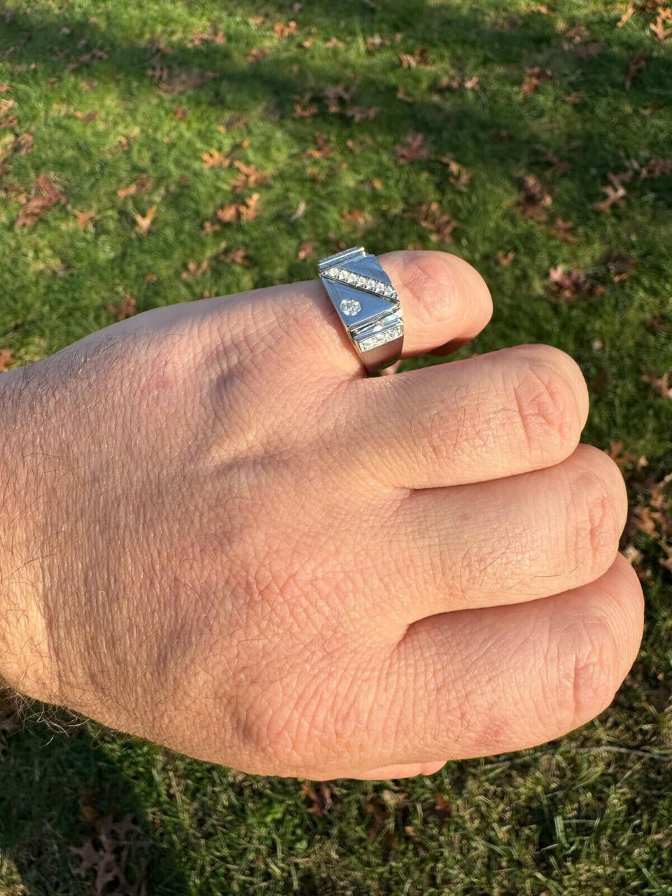 MOISSANITE Old Timer Ring - 925 Silver
