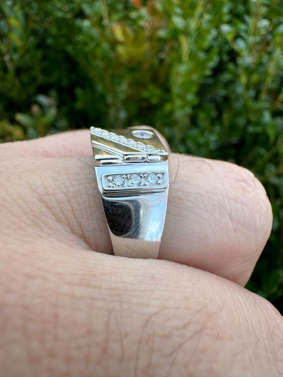 MOISSANITE Old Timer Ring - 925 Silver