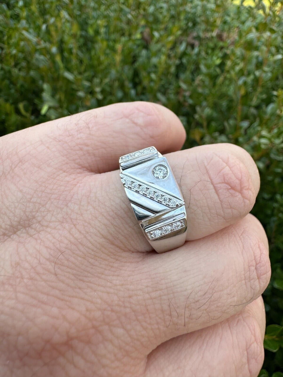 MOISSANITE Old Timer Ring - 925 Silver
