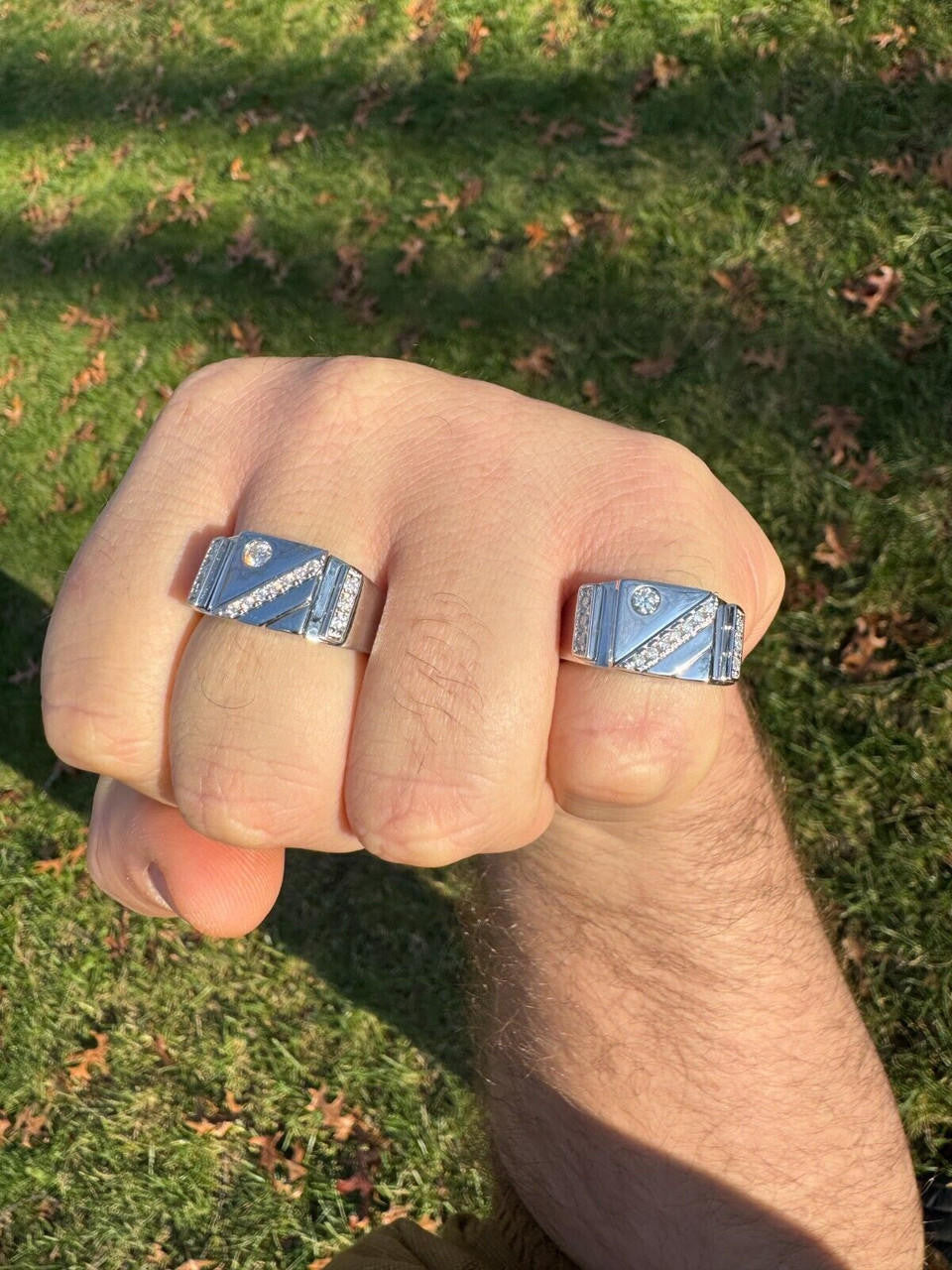 MOISSANITE Old Timer Ring - 925 Silver