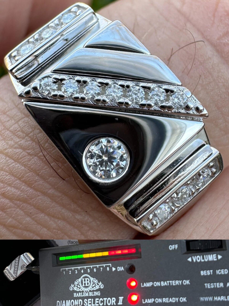 MOISSANITE Old Timer Ring - 925 Silver