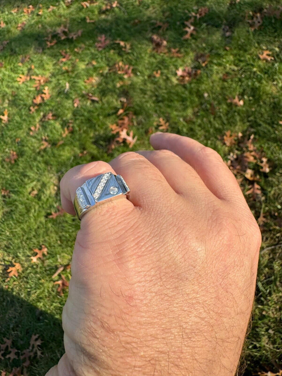 MOISSANITE Old Timer Ring - 925 Silver