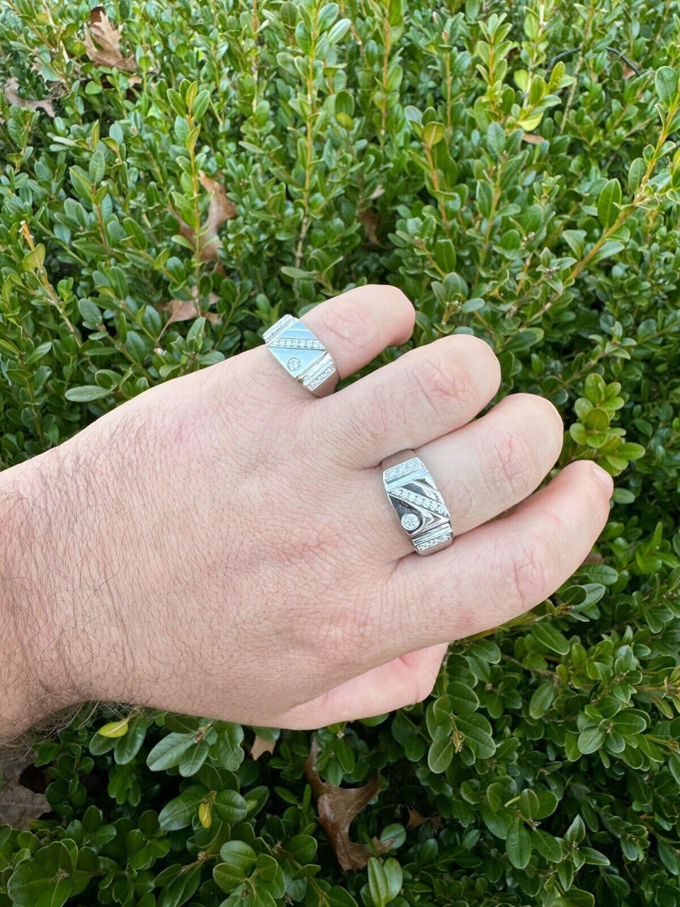 MOISSANITE Old Timer Ring - 925 Silver