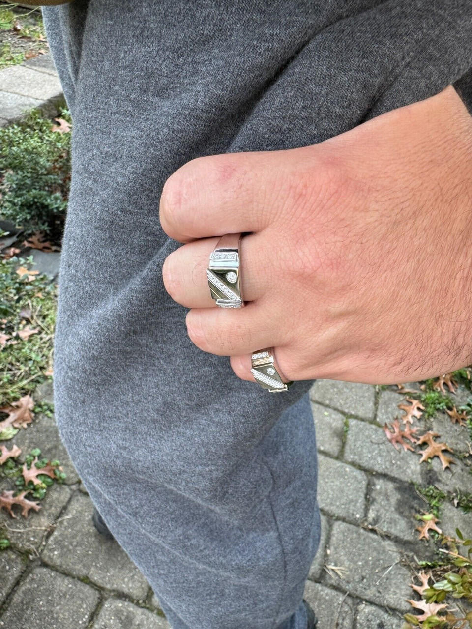 MOISSANITE Old Timer Ring - 925 Silver