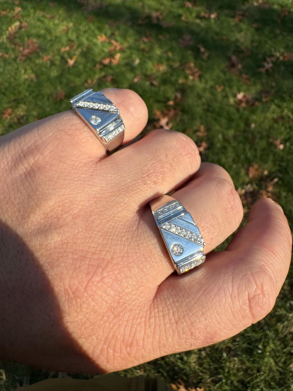 MOISSANITE Old Timer Ring - 925 Silver