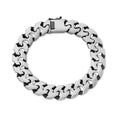 Miami Crazy Cuban Loco Bracelet - 925 Sterling Silver Oxidized Gunmetal - 7"-9" - 12mm
