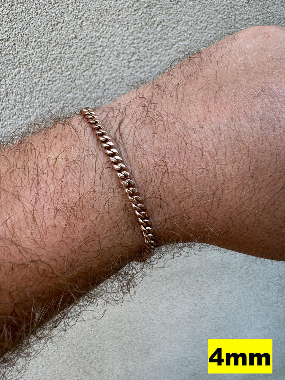 Miami Cuban Link Bracelet - 14k Rose Gold Plated Stainless Steel - 6"-10" - 4mm-18mm