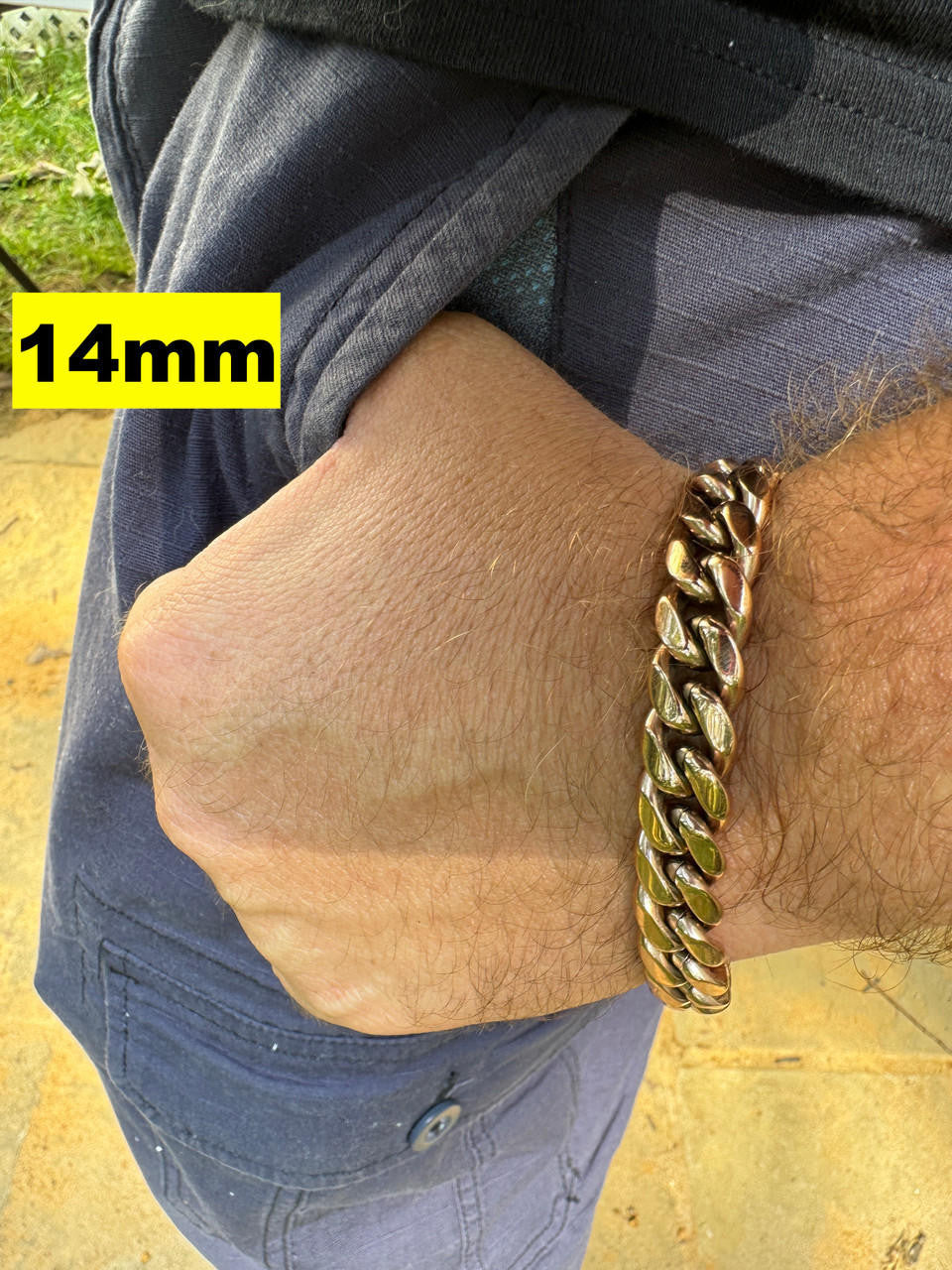 Miami Cuban Link Bracelet - 14k Rose Gold Plated Stainless Steel - 6"-10" - 4mm-18mm