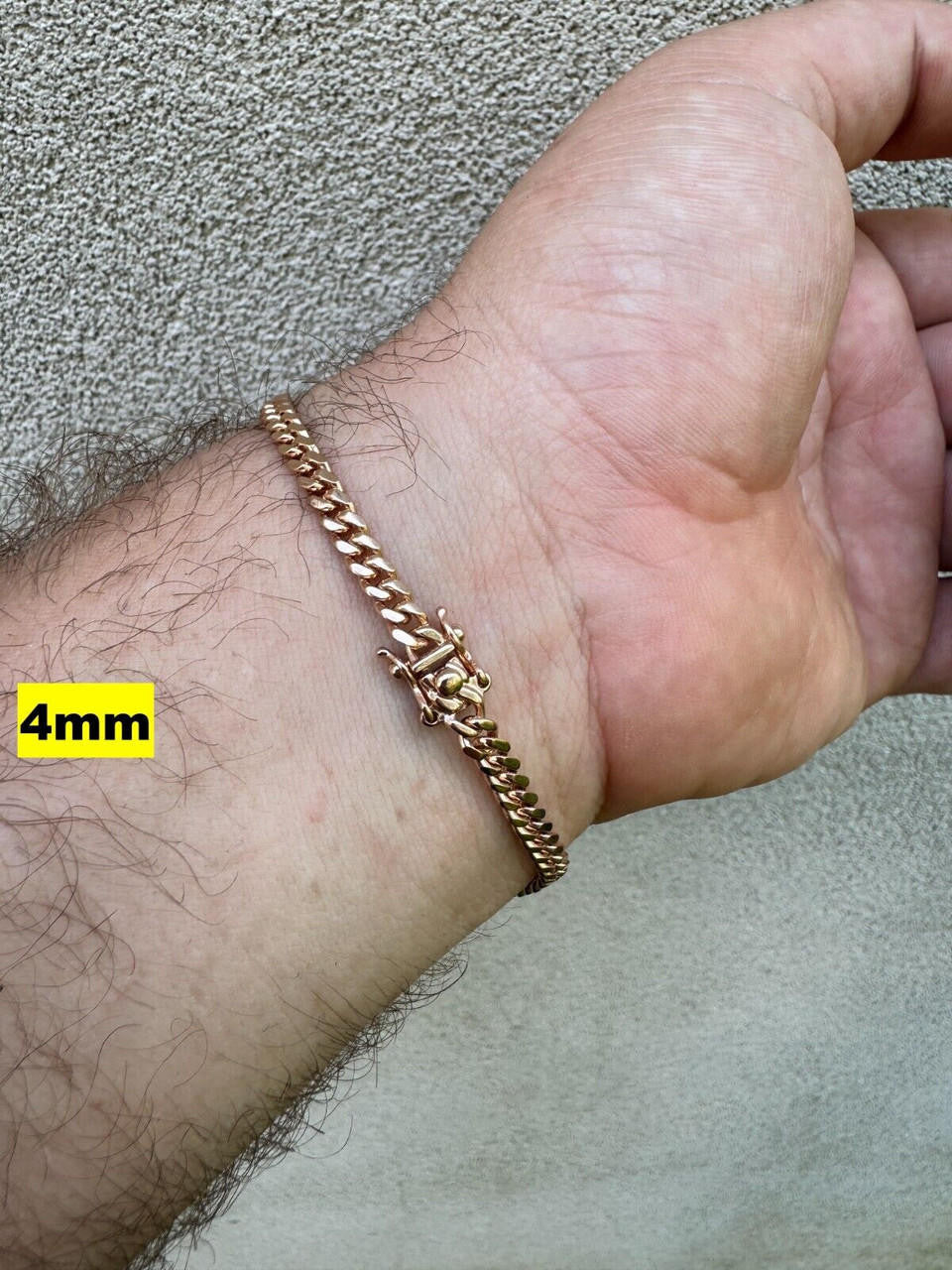Miami Cuban Link Bracelet - 14k Rose Gold Vermeil 925 Sterling Silver - 7"-9.5" - 4mm-10.5mm