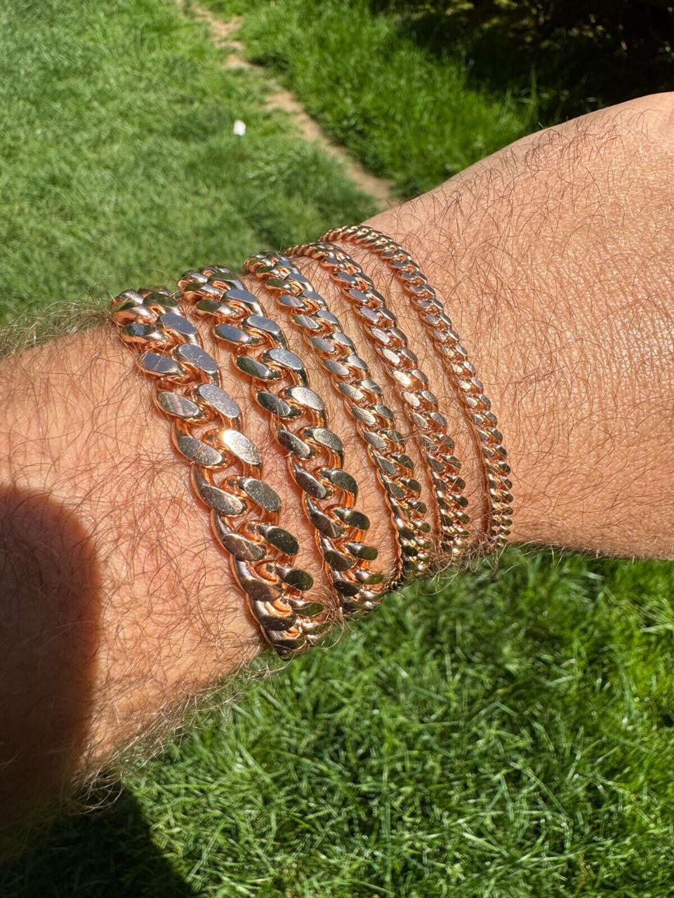 Miami Cuban Link Bracelet - 14k Rose Gold Vermeil 925 Sterling Silver - 7"-9.5" - 4mm-10.5mm