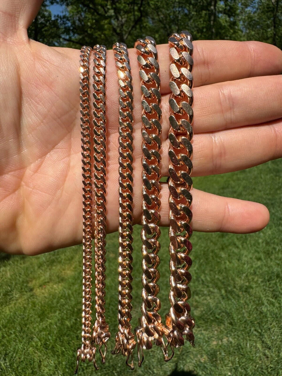 Miami Cuban Link Bracelet - 14k Rose Gold Vermeil 925 Sterling Silver - 7"-9.5" - 4mm-10.5mm