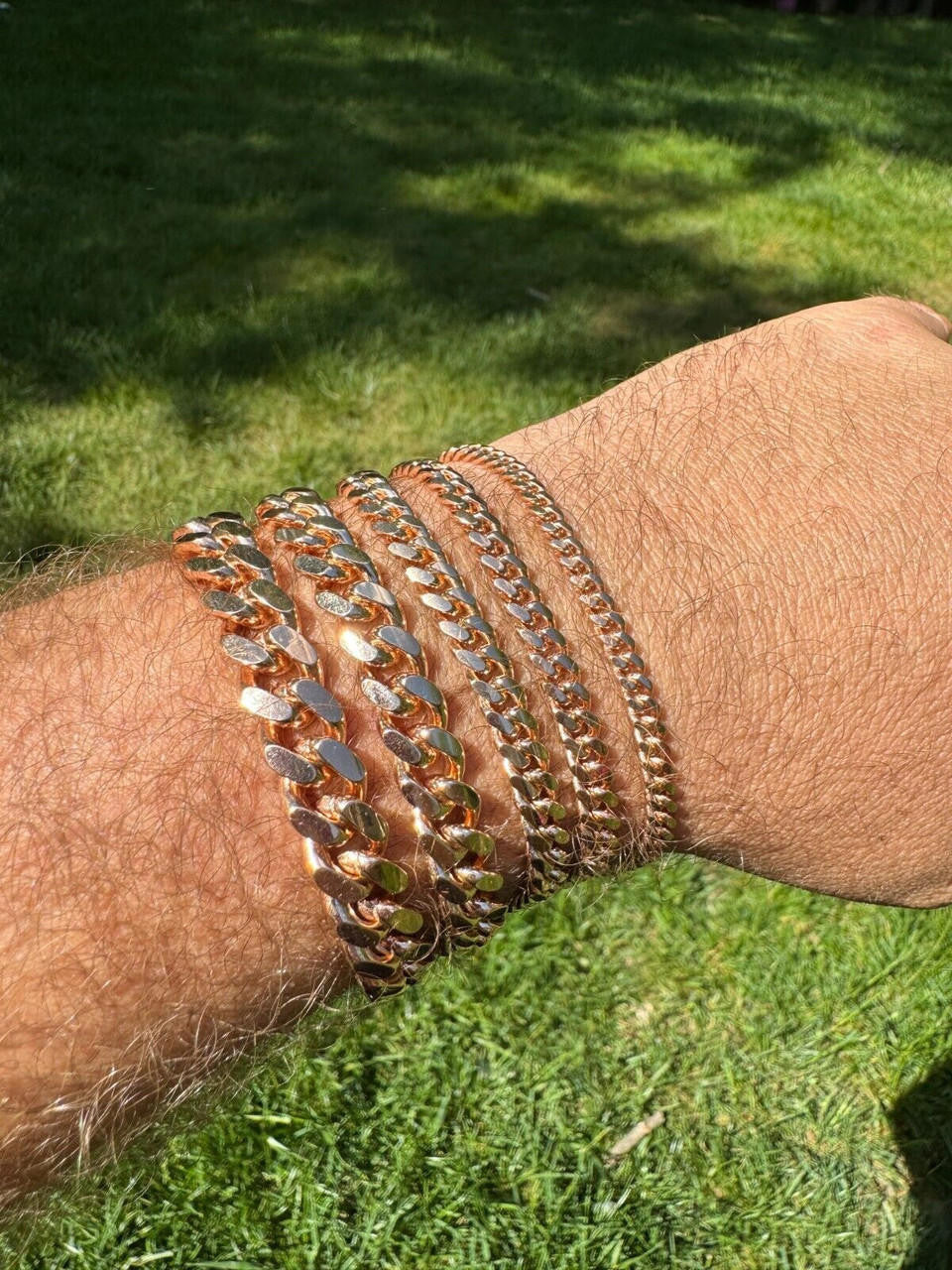 Miami Cuban Link Bracelet - 14k Rose Gold Vermeil 925 Sterling Silver - 7"-9.5" - 4mm-10.5mm