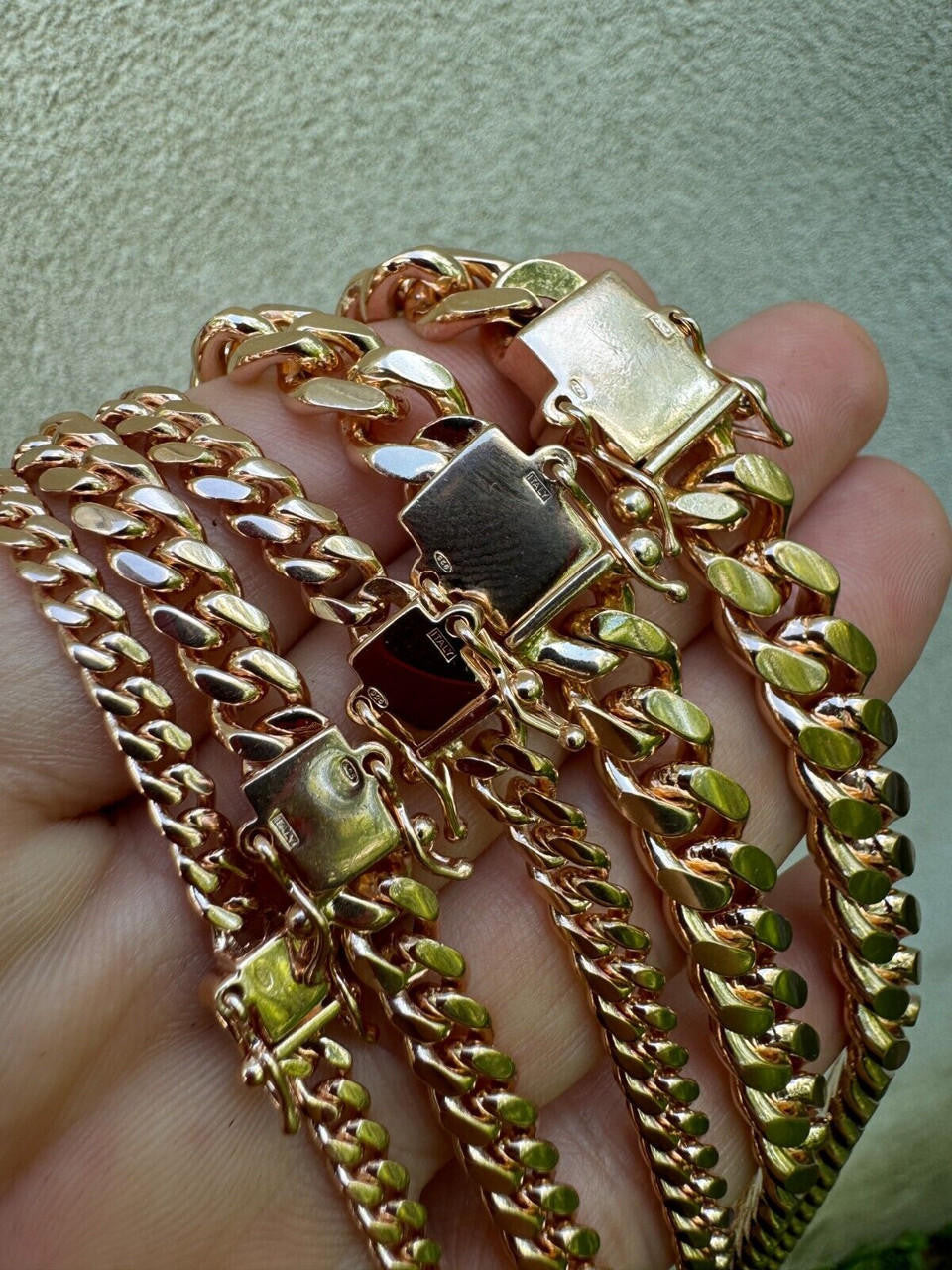 Miami Cuban Link Bracelet - 14k Rose Gold Vermeil 925 Sterling Silver - 7"-9.5" - 4mm-10.5mm