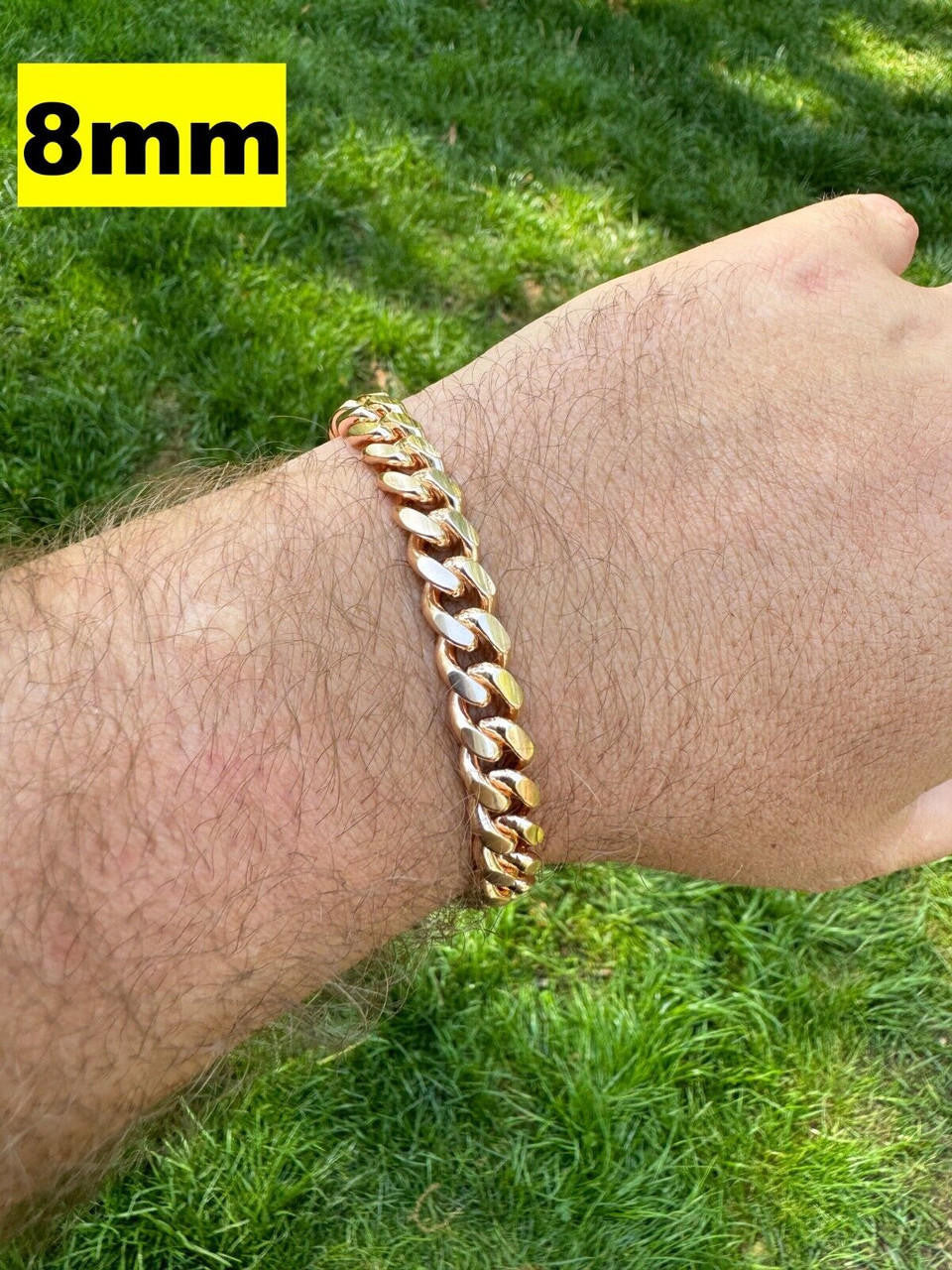 Miami Cuban Link Bracelet - 14k Rose Gold Vermeil 925 Sterling Silver - 7"-9.5" - 4mm-10.5mm