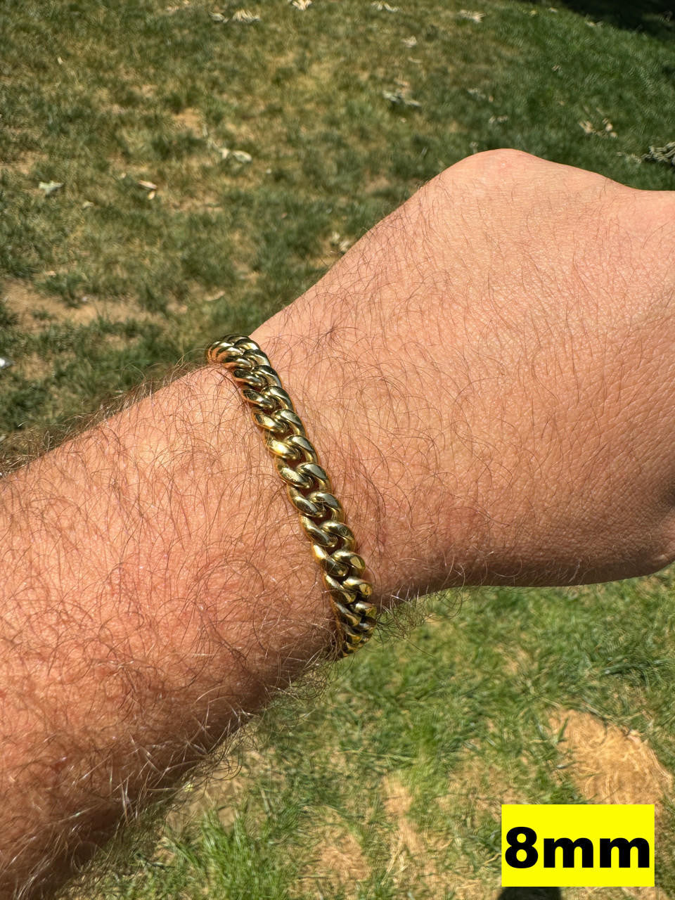 Miami Cuban Link Bracelet - 14k Yellow Gold Plated Stainless Steel - 6"-10" - 4mm-18mm
