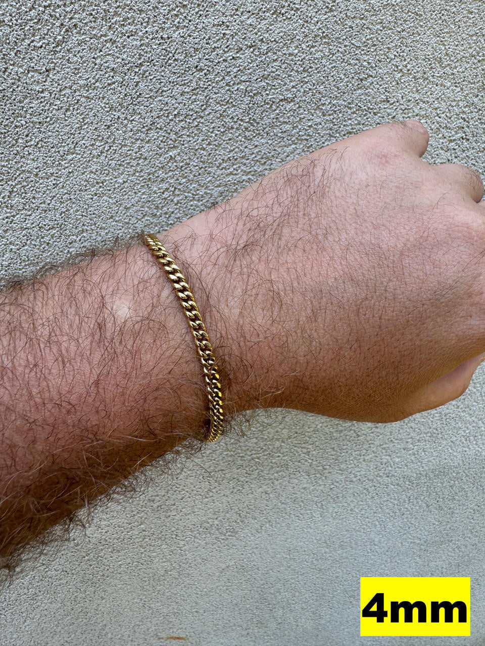 Miami Cuban Link Bracelet - 14k Yellow Gold Plated Stainless Steel - 6"-10" - 4mm-18mm