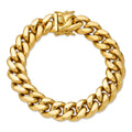 Miami Cuban Link Bracelet - 18k Yellow Gold Plated Stainless Steel - 6"-10" - 6mm-18mm