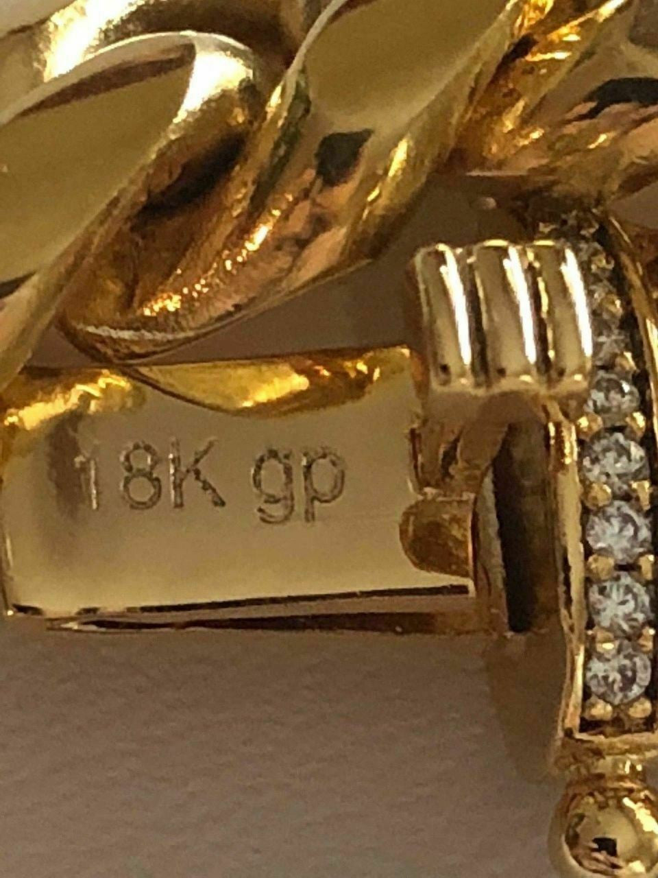 Miami Cuban Link Bracelet 1ct Diamond Clasp 14k 18k Gold Plated Stainless Steel
