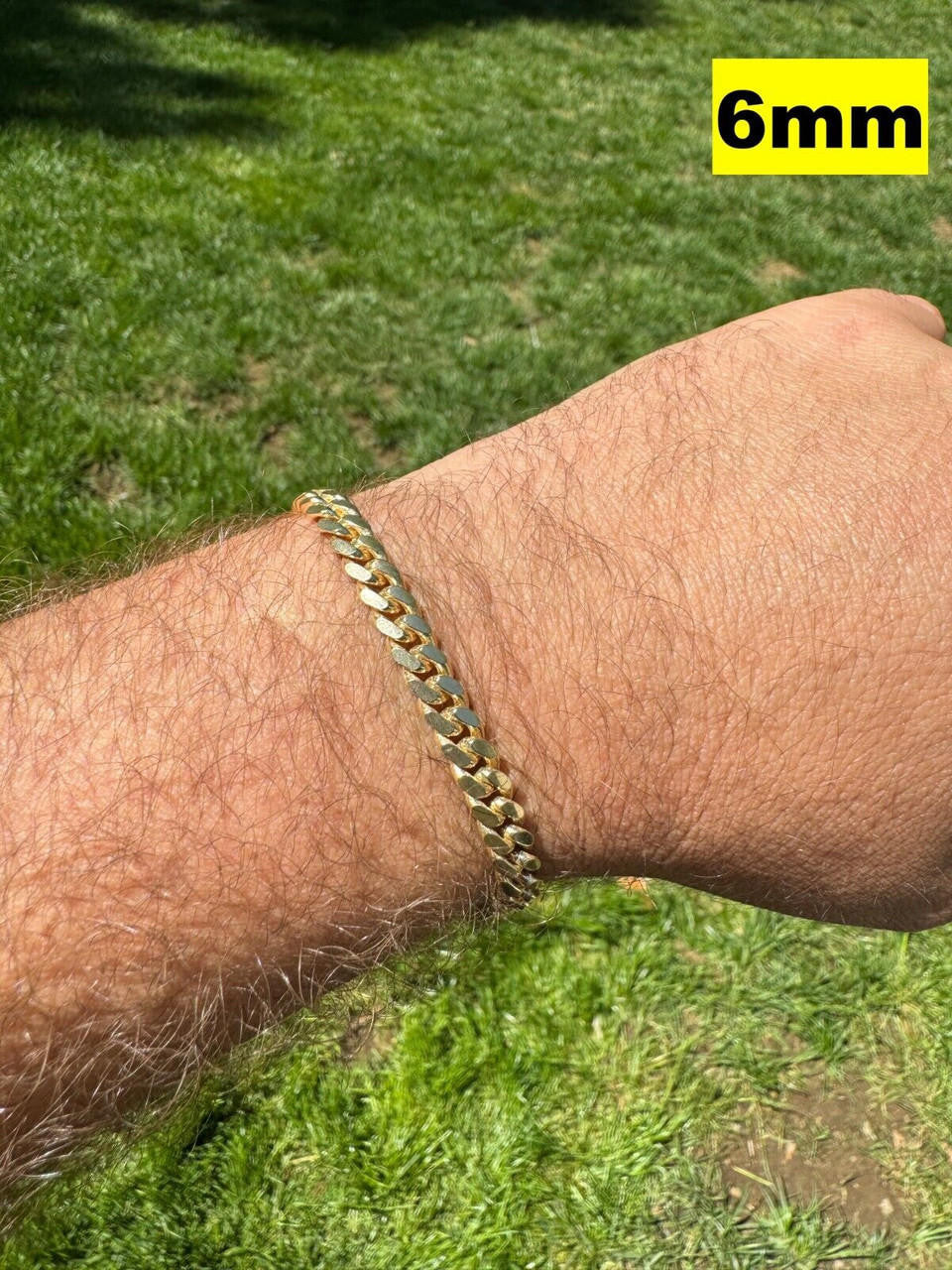 Miami Cuban Link Bracelet Lobster Clasp - 14k Gold Vermeil 925 Sterling Silver - 6"-9" - 4mm-10mm