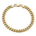 Miami Cuban Link Bracelet Lobster Clasp - 14k Gold Vermeil 925 Sterling Silver - 6"-9" - 4mm-10mm