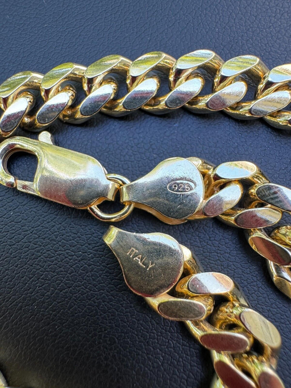 Miami Cuban Link Bracelet Lobster Clasp - 14k Gold Vermeil 925 Sterling Silver - 6"-9" - 4mm-10mm