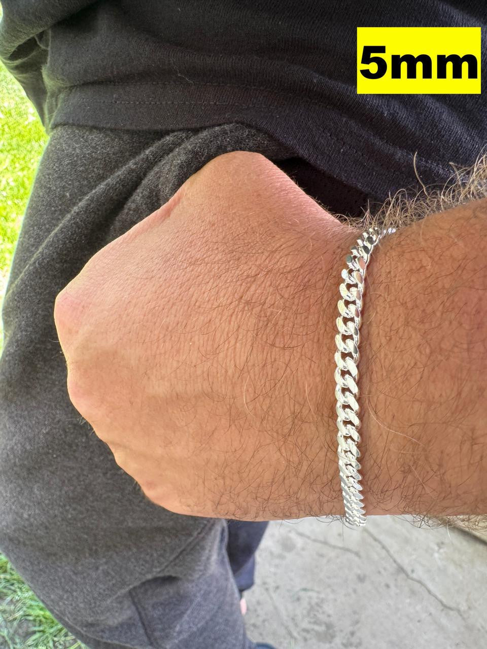 Miami Cuban Link Bracelet Lobster Clasp - 925 Sterling Silver - 6"-9" - 4mm-12mm