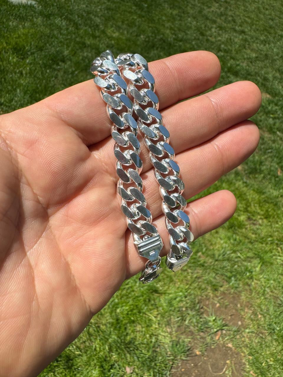 Miami Cuban Link Bracelet Lobster Clasp - 925 Sterling Silver - 6"-9" - 4mm-12mm