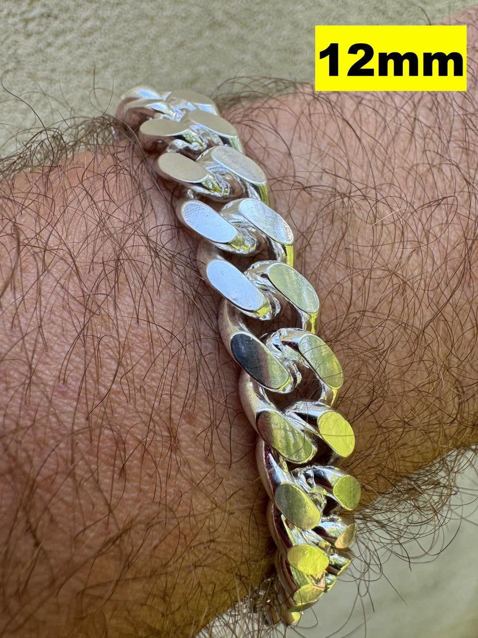 Miami Cuban Link Bracelet Lobster Clasp - 925 Sterling Silver - 6"-9" - 4mm-12mm
