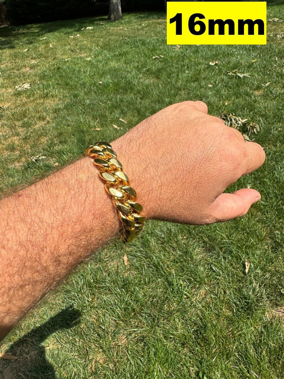 Miami Cuban Link Bracelet - 18k Yellow Gold Plated Stainless Steel - 6"-10" - 6mm-18mm