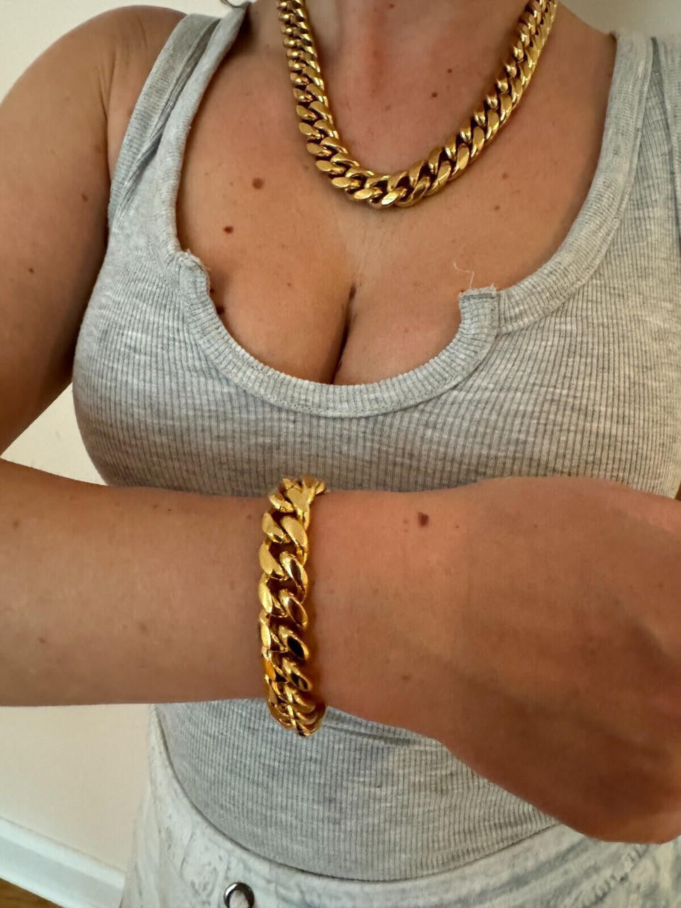 Miami Cuban Link Bracelet - 18k Yellow Gold Plated Stainless Steel - 6"-10" - 6mm-18mm