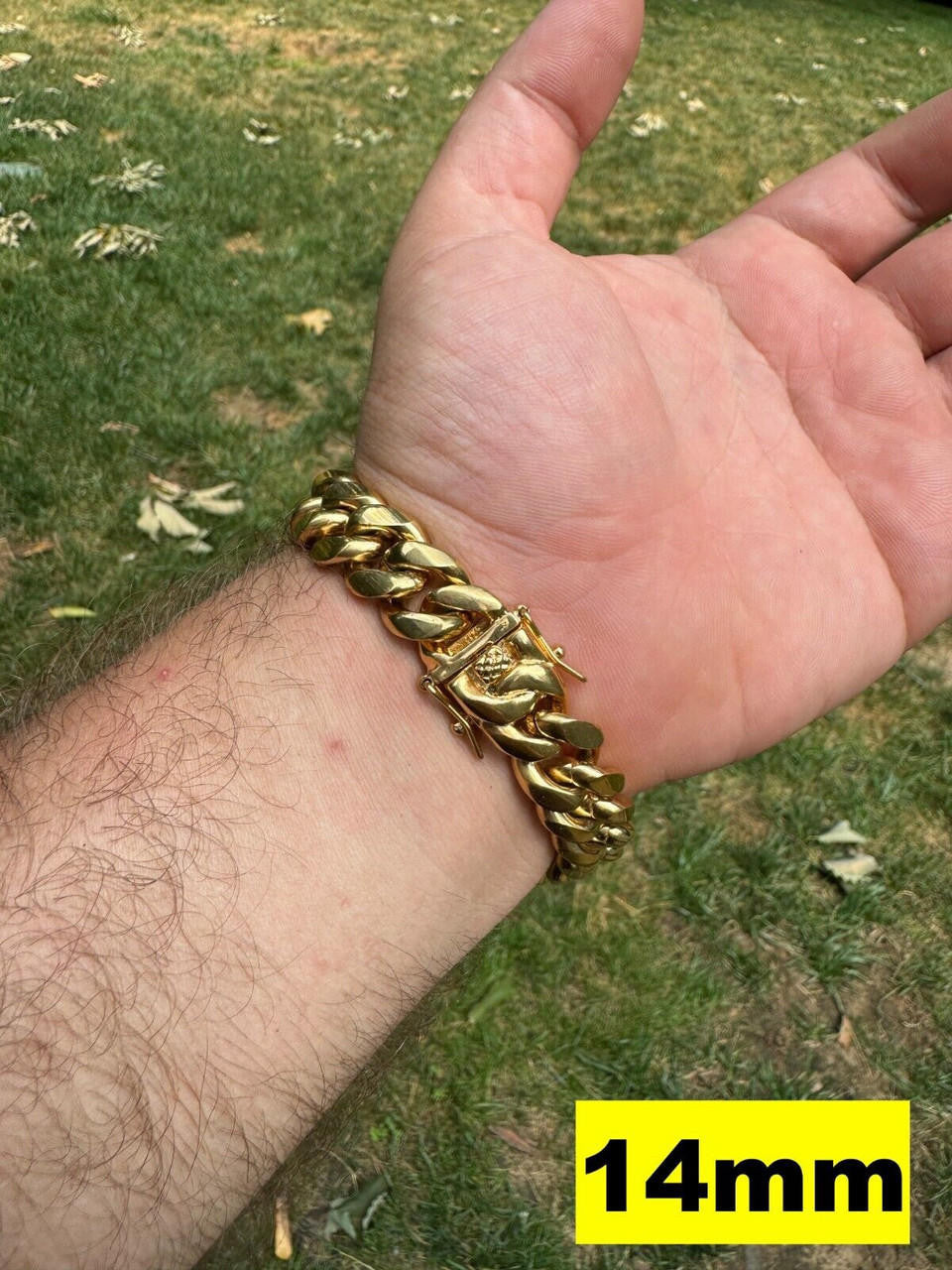 Miami Cuban Link Bracelet - 18k Yellow Gold Plated Stainless Steel - 6"-10" - 6mm-18mm