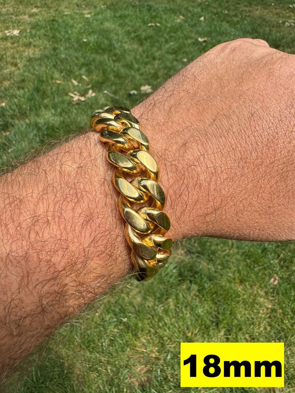 Miami Cuban Link Bracelet - 18k Yellow Gold Plated Stainless Steel - 6"-10" - 6mm-18mm
