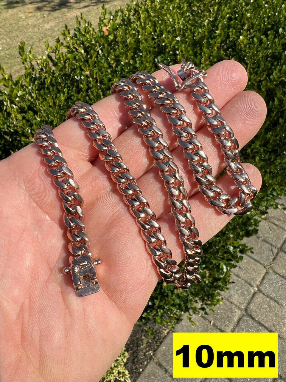 Miami Cuban Link Chain Necklace - 14k Rose Gold Plated Stainless Steel - 16"-36" - 4mm-18mm