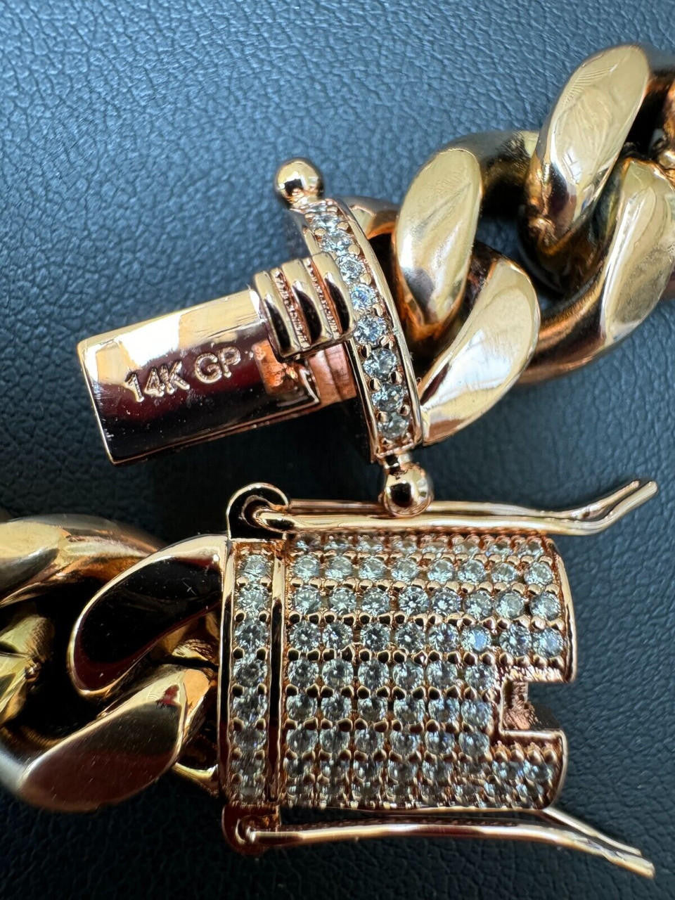 Miami Cuban Link Chain Necklace W. CZ Clasp - Rose Gold Plated Stainless Steel - 16"-30" - 8mm-14mm