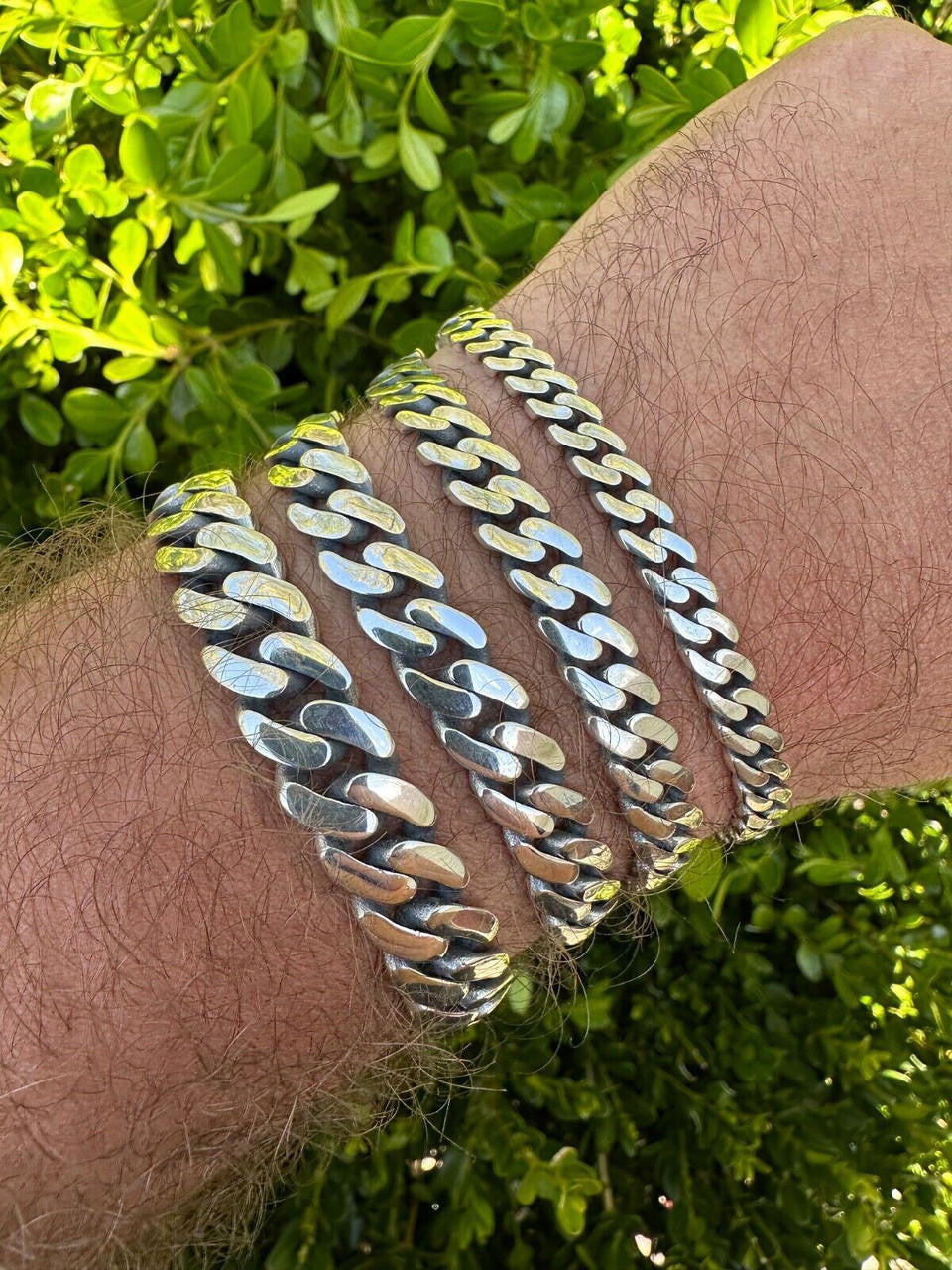 Cancun Cuban Link Chain Bracelet Sleek Clasp - 925 Sterling Silver - 7"-9" - 6mm-12mm