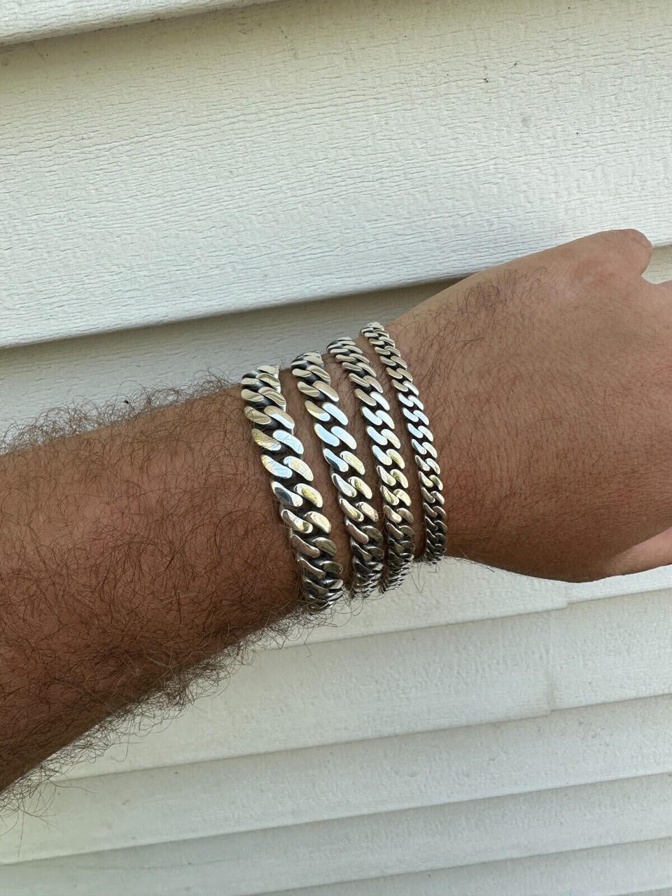 Cancun Cuban Link Chain Bracelet Sleek Clasp - 925 Sterling Silver - 7"-9" - 6mm-12mm